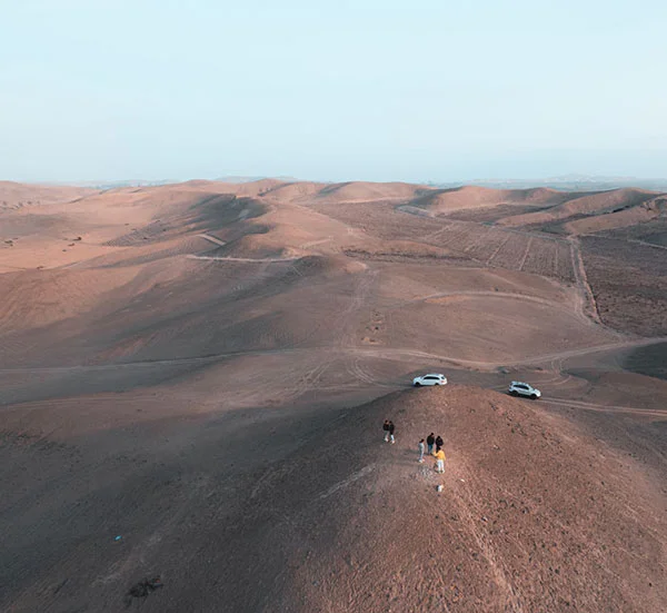 Paisaje desértico al atardecer